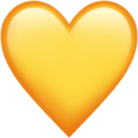 Emoji Corazon Amarillo Enamorado Cute Whatsapp