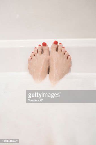 Womans Feet In Bath Photo Getty Images