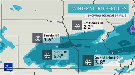 Winter Storm Hercules Snowfall Totals The Weather Channel