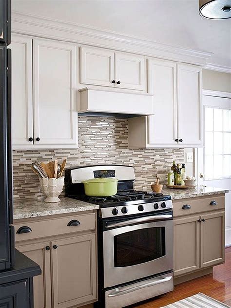 Unique Painted Kitchen Cabinets Design Ideas With Two Tone