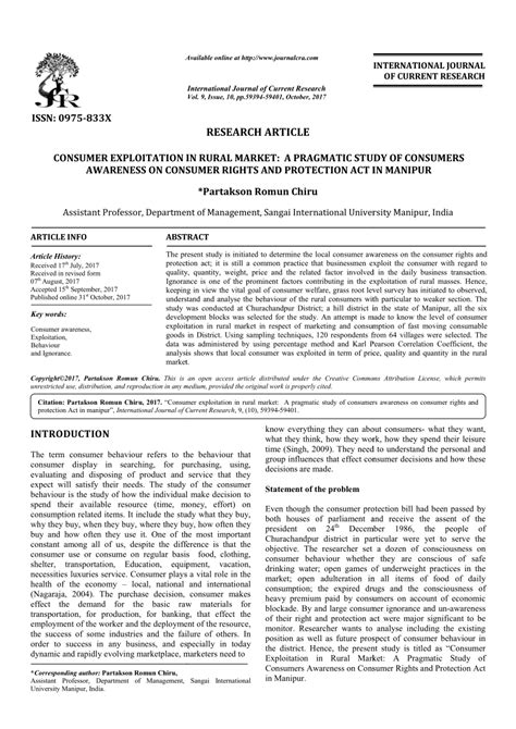 The customers, who spoke to vanguard, alleged that the company is abusing the statutory. (PDF) CONSUMER EXPLOITATION IN RURAL MARKET: A PRAGMATIC ...