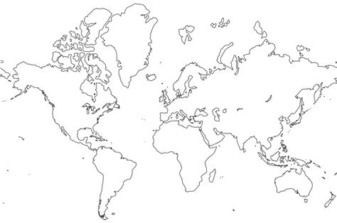 World Map Blank With Borders
