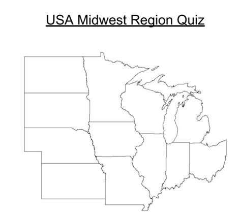Midwest States And Capitals Quiz Printable