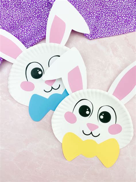 Easter Bunny Paper Plate Craft Free Template