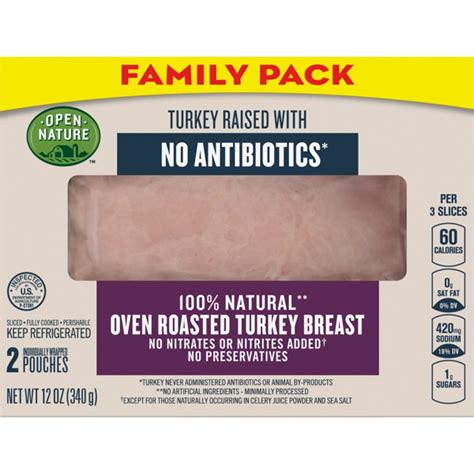 Open Nature Oven Roasted Turkey Breast 1source