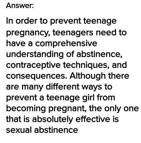 how can teenage pregnancy be addressed