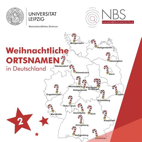 Universität Leipzig: Türchen 2: Weihnachtliche Ortsnamen in Deutschland