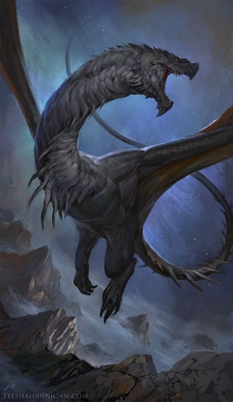 Black Wyvern On Behance Wyvern Dragon Artwork Dragon Art