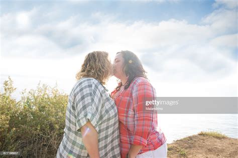 Lesbian Couple Kissing Photo Getty Images