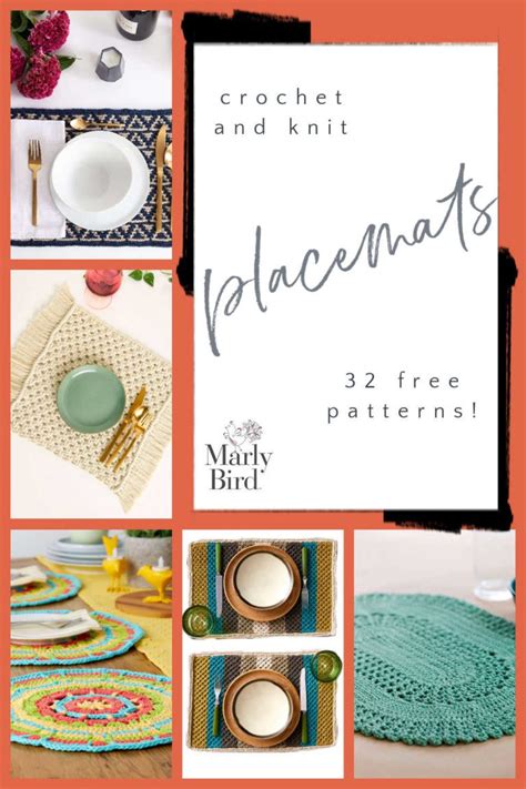 32 Free Knit And Crochet Placemats Patterns Marly Bird