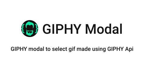 Github Damithg Dev React Native Giphy Modal Giphy Modal To Select