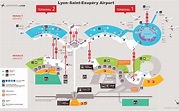 Lyon–Saint-Exupéry Airport Map - Ontheworldmap.com
