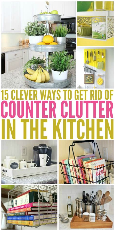 15 Clever Ways To Get Rid Of Kitchen Counter Clutter Counter Clutter