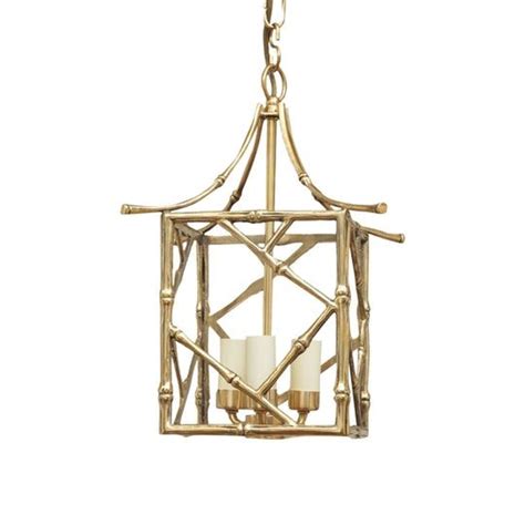 Bamboo Lantern Brass Traditional Metal Pendant By Vaughan Bamboo
