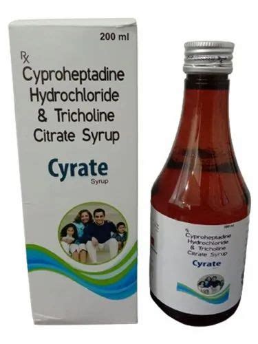 Cyproheptadine Hydrochloride Tricholine Citrate Syrup Packaging Type