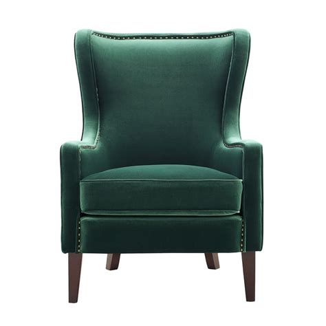 Which is the best green chair to sit in? Steve Silver Rosco Modern Wingback Green Velvet Accent ...