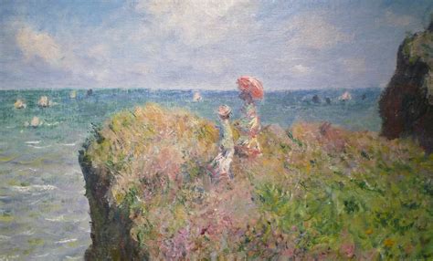 Monet Cliff Walk At Pourville Detail With Cliff Top A Photo On