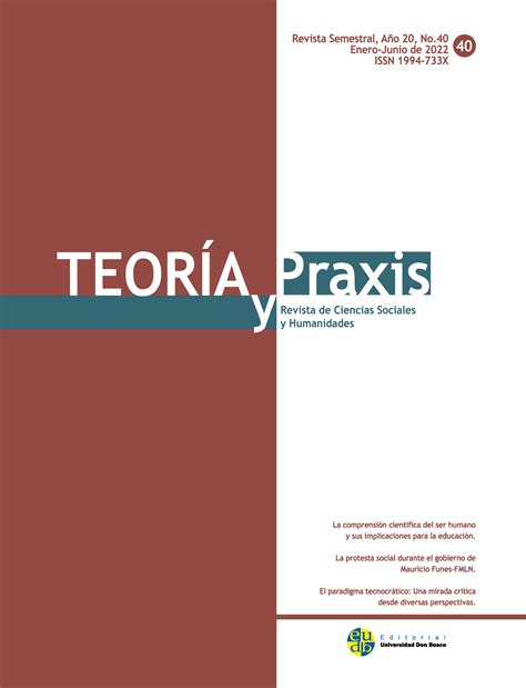 Editorial Universidad Don Bosco Revistas Teoría Y Praxis 40