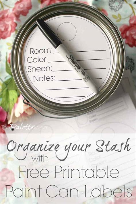 Free Printable Paint Can Labels The Palette Muse