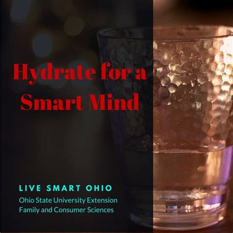 Hydrate For A Smart Mind Live Smart Ohio