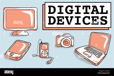 Digital Devices Internet Technology Electronics Concept Stock Photo Alamy