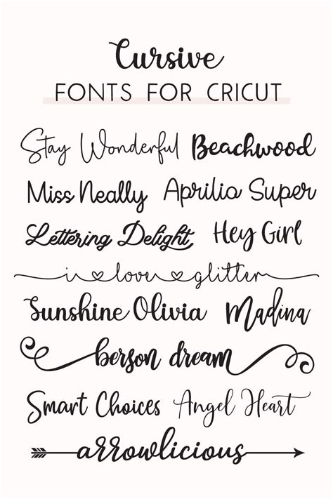 Discover The Perfect Cursive Fonts For Cricut Creations