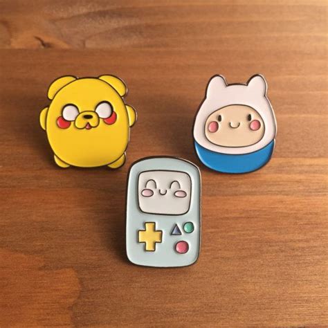 Enamel Pins Adventure Time Pin Set Of 3 Lapel By Helloitsquokka