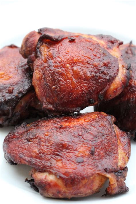 Baked chicken thighs with lots of garlic, crispy skin and so juicy inside! Crispy Baked Ginger Miso Chicken Thighs