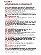 Little Red Riding Hood Script | PDF | Little Red Riding Hood | Leisure