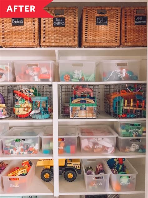 Before And After A Kids Toy Closet Made Over For 100 Apartment Therapy