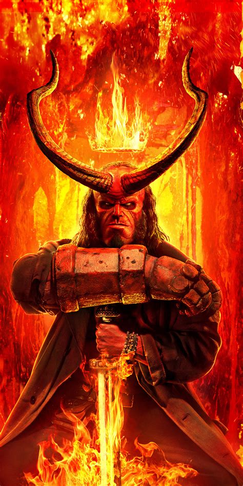 Download 1080x2160 Wallpaper Red Hellboy David Harbour 2019 Movie