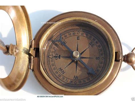antique brass sundial compass nautical decor maritime t
