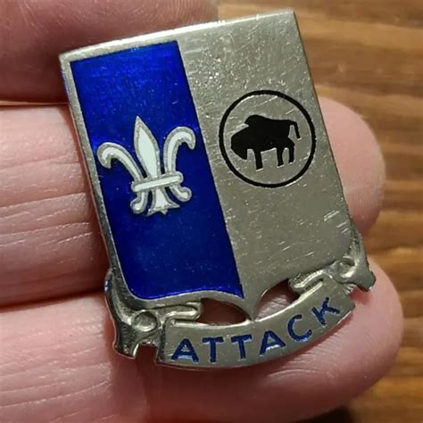 Wwii 371st Infantry Regiment Dui Di Crest Pin 500 Picclick