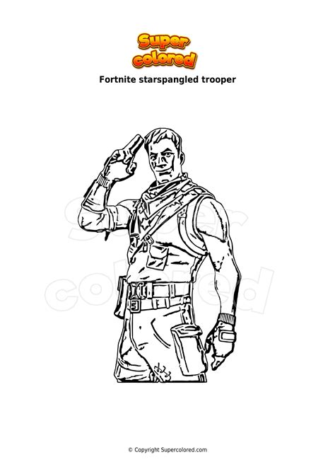 Disegno Da Colorare Fortnite Starspangled Trooper