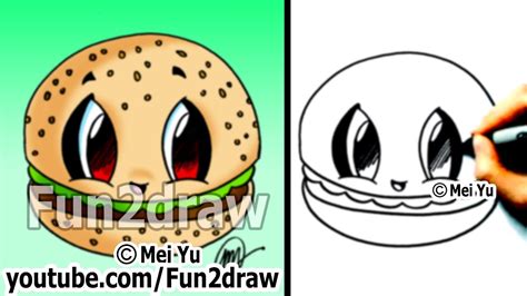 .r\rother online art lessons from fun2draw include cute kawaii food and snack drawings, and other cute yummy cartoons like: Kawaii - Food Drawing Tutorial - Hamburger - Best Drawing ...