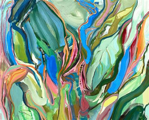 The Magic Of Plants Semi Abstract Acrylic Painting