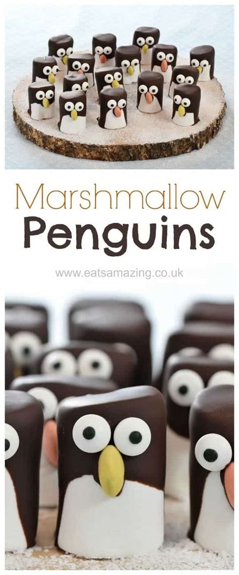 Christmas time is made more fun when you work alongside your children to create christmas meals and snacks for kids. Marshmallow Penguins - Fun Food Tutorial