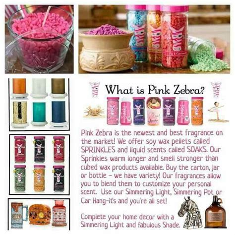 An Advertisement For Pink Zebra Products With Pictures Of Bottles And