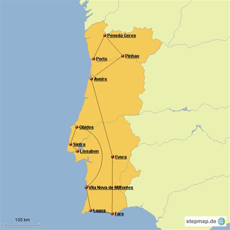 Viele karten aus regionen und städten. StepMap - Portugal Urlaub - Landkarte für Deutschland