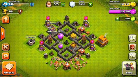 Clash Of Clans Best Town Hall 4 Defense Base Design YouTube