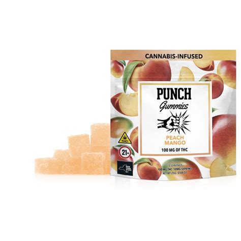 Punch Edibles And Extracts Peach Mango Gummies 100mg Ny Weedmaps