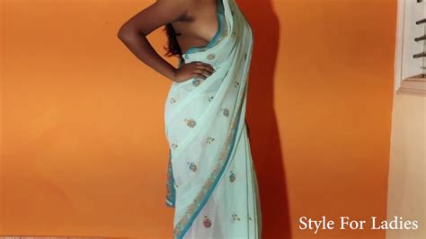 How To Wear Any Old Saree Without Blouse And Bra To Look Beautiful Youtube