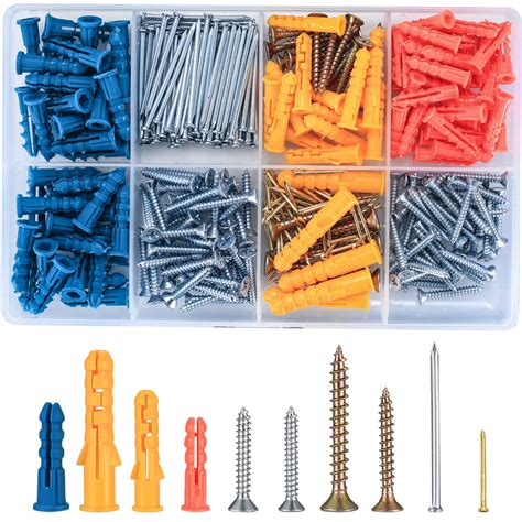 Buy 360 Pcs Assorted Plasterboard Screws Nails And Wall Plugs