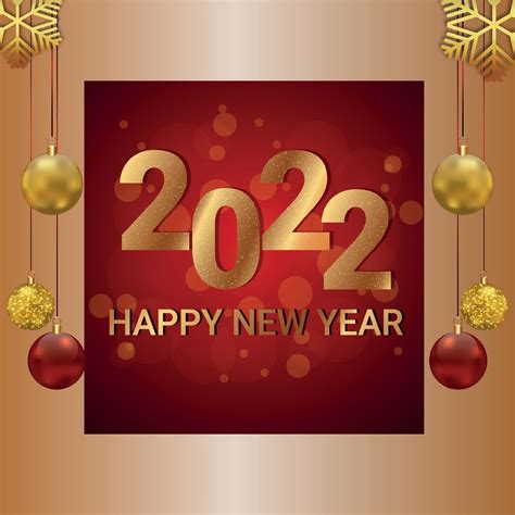 2022 Happy New Year Celebration Greeting Card And Party Ball 2288761
