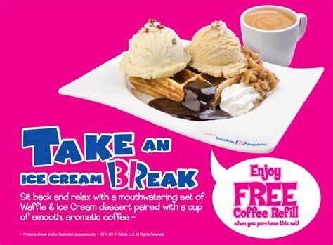 The baskin robbins menu now includes a caramel cappuccino blast®, which boasts coffee blended with vanilla ice cream and topped with whipped cream and caramel sauce. I Love Freebies Malaysia: Promotions > Baskin Robbins FREE Coffee Refill