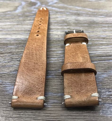 20mm Watch Strap Leather Watch Strap Leather Watch Band Etsy