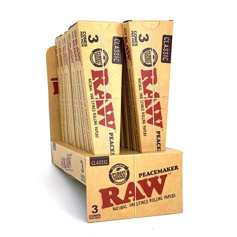 raw classic peacemaker pre rolled cones 3 cones rolling ace