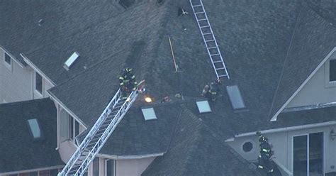 Lightning Strikes Home Starting Fire And Creating Hole In Roof Cbs