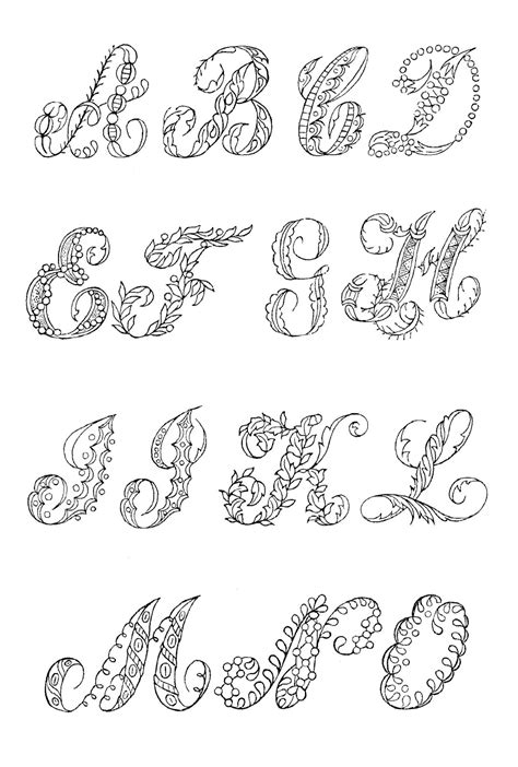 Digital Stamp Design Royalty Free Font Alphabet Images Decorative F5b