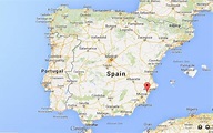 Elche on map of Spain